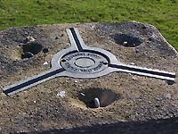 the top of a trig point pillar