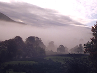 the lower valley in mist